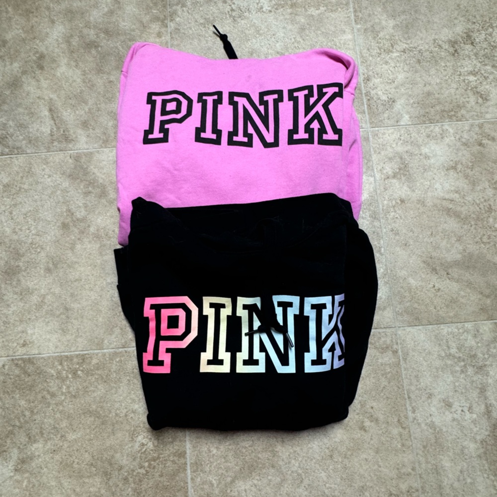 Pink Logo Hoodies